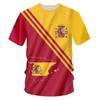 Футболки с флагом Испании и 3d принтом, летняя футболка из джерси, модные детские повседневные футболки в стиле хип-хоп для мальчиков и девочек, унисекс, футболки с круглым вырезом, топы, одежда
