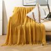127 * 180Cm (Including Tassels) Soft Sofa Cover Knitted Decorative Blanket Air Conditioning Blanket Tassel Blanket