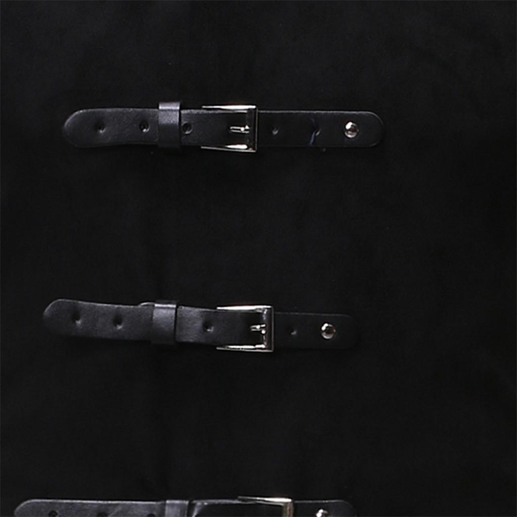 Men's Casual Middle Ages Long Vintage Sleeveless Leather Button Style Tuxedo