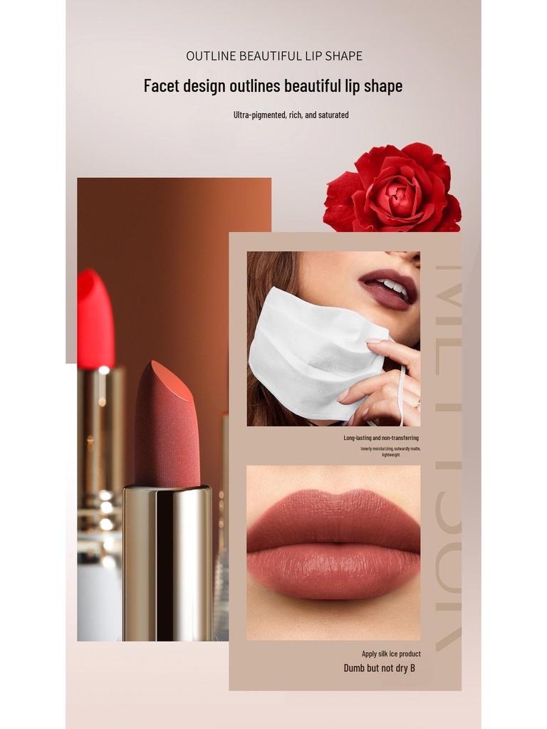 METYSUR Розовое эфирное масло белого трюфеля Увлажняющая помада длительного действия MT6061