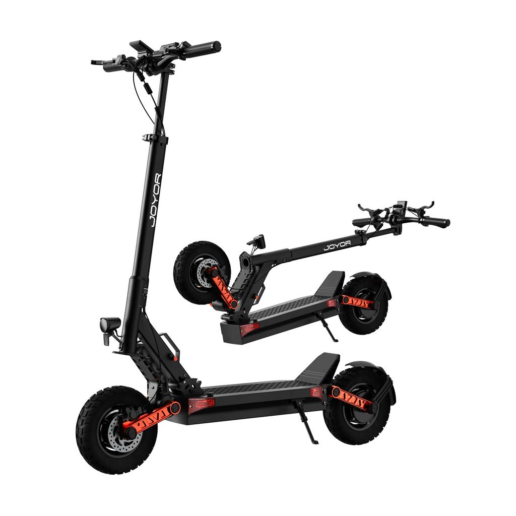 JOYOR S10-S-Z 1000W Dual Motor Electric Scooter, 70KM Range, 10" Tires, Dual Suspension - High Performance E-Scooter