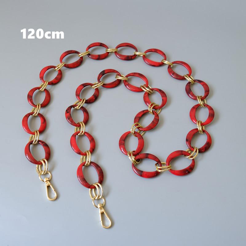 Новая модная женская сумка, аксессуары, цепочки, съемная замена, белый, красный ремешок для сумки, женский золотой чехол на плечо из смолы, цепочка для телефона