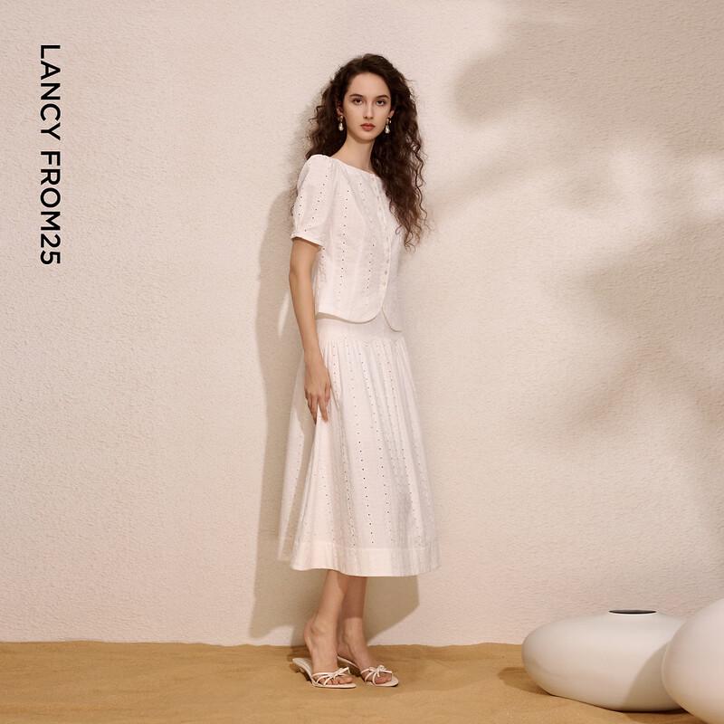 Юбка-трапеция LANCY Artist Series из чистого хлопка с вышивкой