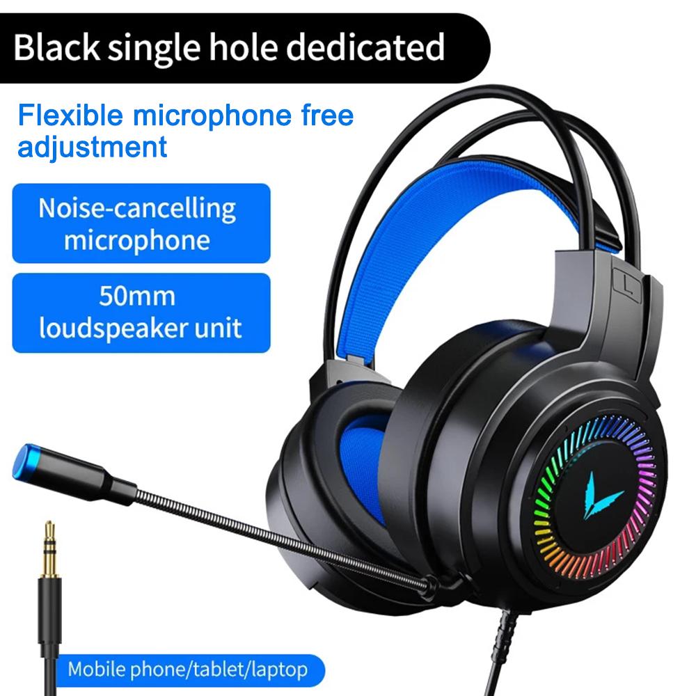 USB Gaming Headset 3.5mm Wired Headphones 7.1 Channel Stereo Surround Bass Earphone Helmet with Microphone for PC Laptop Gamer
