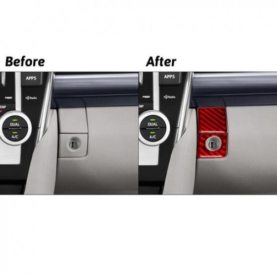 Для Toyota Camry 2012-14 Красная Накладка на Ручку Перчаточного Ящика из Углеродного Волокна