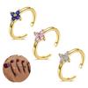 New Gold Plated Color Zircon Toe Ring High Quality Non Fading Jewelry Fashion Luxury Accessories Women's Summer Gift