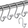 12PCS/Box S Shaped Hooks Multifunctional Stainless Steel Hanging Hook Hanger For Kitchen Bar Bathroom Bedroom Storage Tool