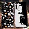 Мультяшный Чехол-Котик для Samsung Galaxy S24 S23 S22 S20 S21 FE Ultra S10 S10E S9 S8 Plus 5G Силиконовый Чехол для Телефона Capas Fundas Сумки