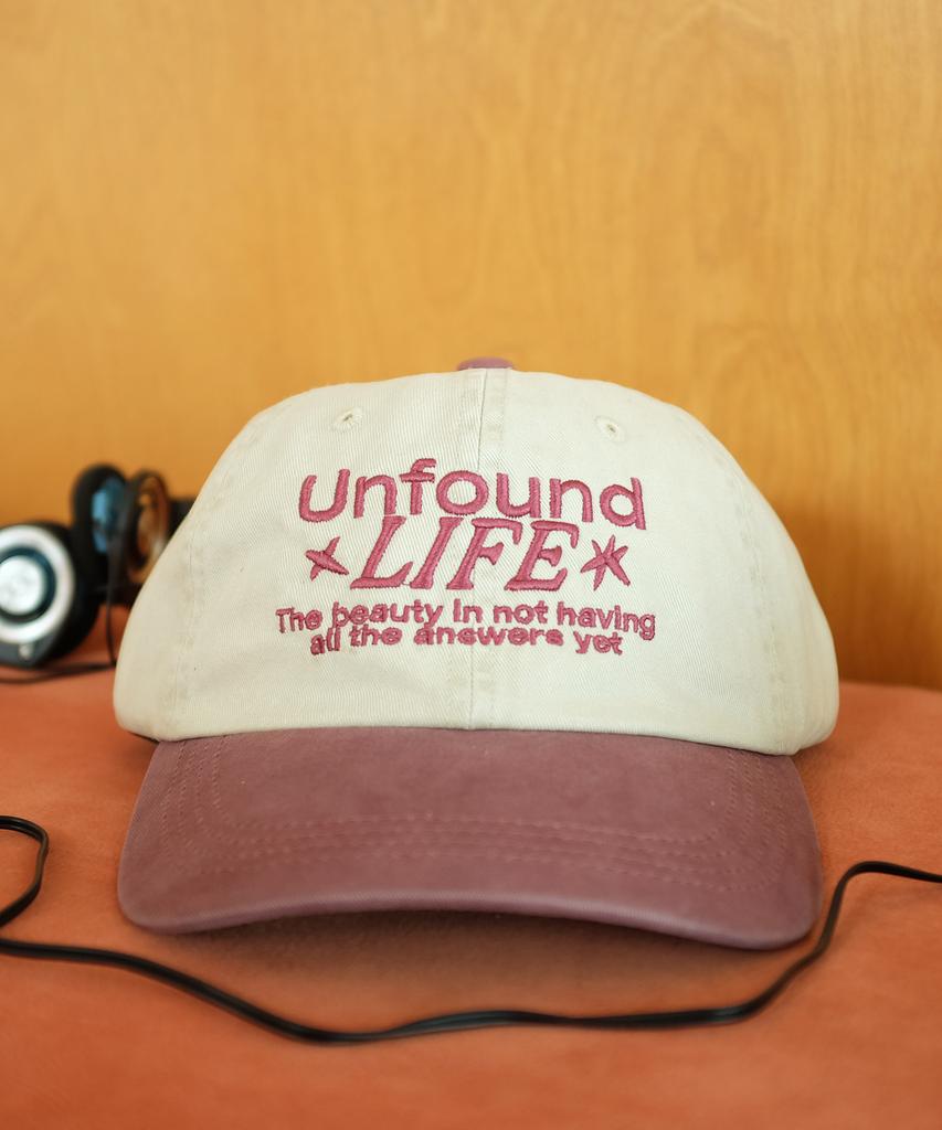 Кепка-бейсболка Beollunpeulenjeu Unfound Life, двухцветная, стиранная, бордовая