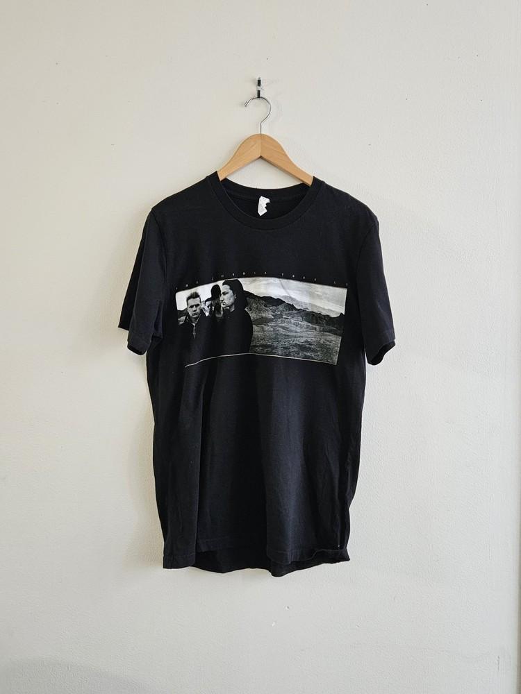 U2 Band T-shirt Vintage The Joshua Tree Tour Black Cotton Mens Size Large