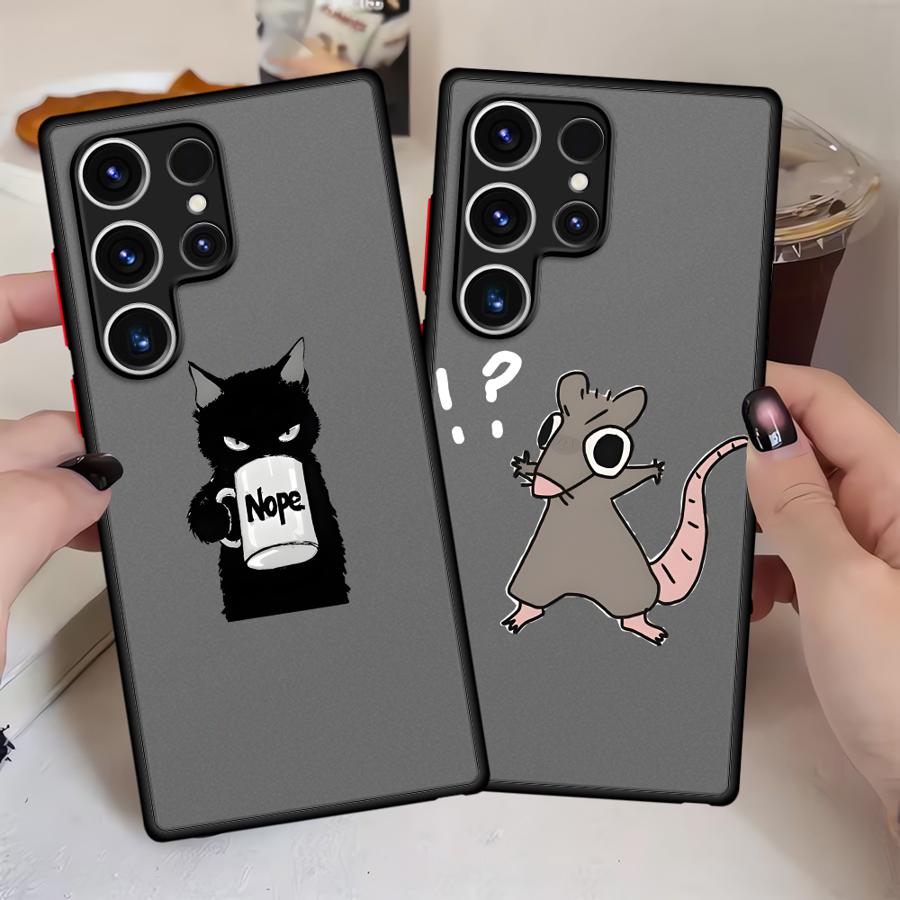 Мультяшный Чехол Кот и Мышь для Samsung Galaxy Note 20 Ultra 10 S21 S24 Plus S22 S26 S20 S25 S23 FE Чехол для Телефона