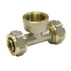 20mm Screw-in Tee Fitting, 1/2 Inch, Brass, Plumbing