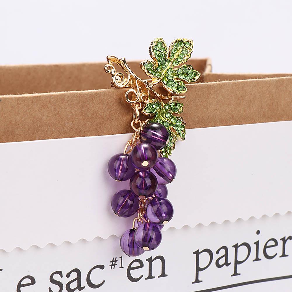 Rhinestones Brooches Crystal for Women Brooch Pins Wedding Vivid Fruit Elegant Jewelry