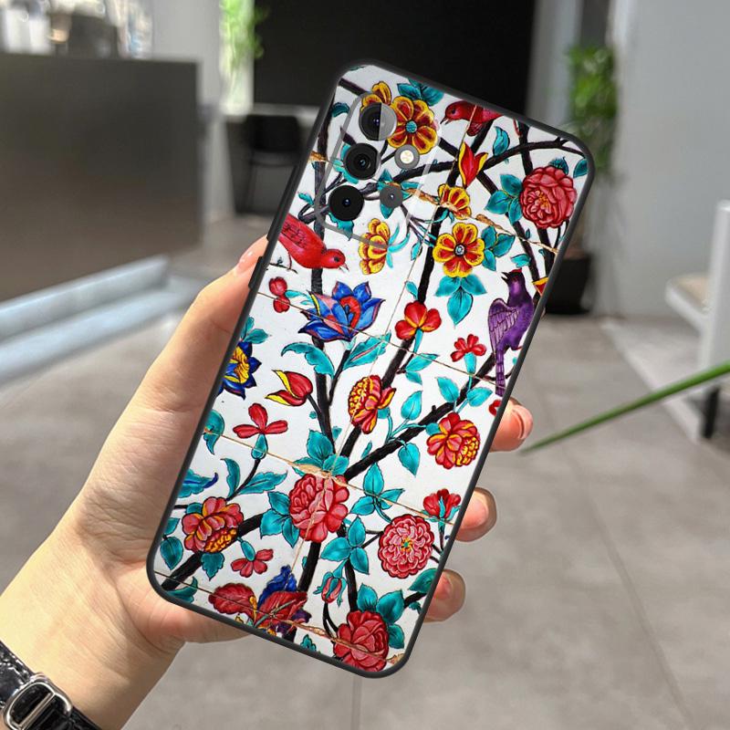 Чехол со старинным цветочным узором для Samsung Galaxy A22 A32 A52 A15 A16 A05 A26 A36 A56 A53 A33 A13 A34 A54 A14 A35 A55