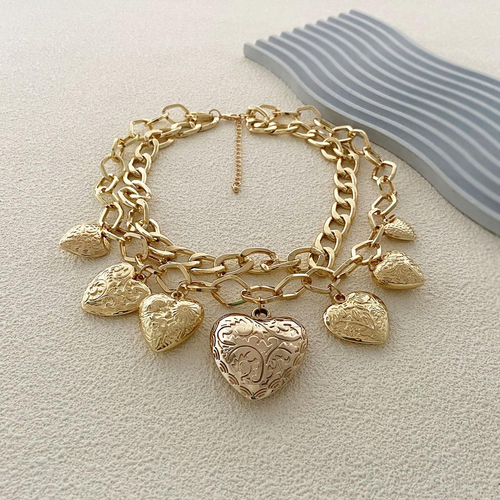 Личность: хип-хоп, панк, тренд, мода, сплав, двухслойная цепочка, кулон с любовью, ожерелье, модель уличного мотоцикла