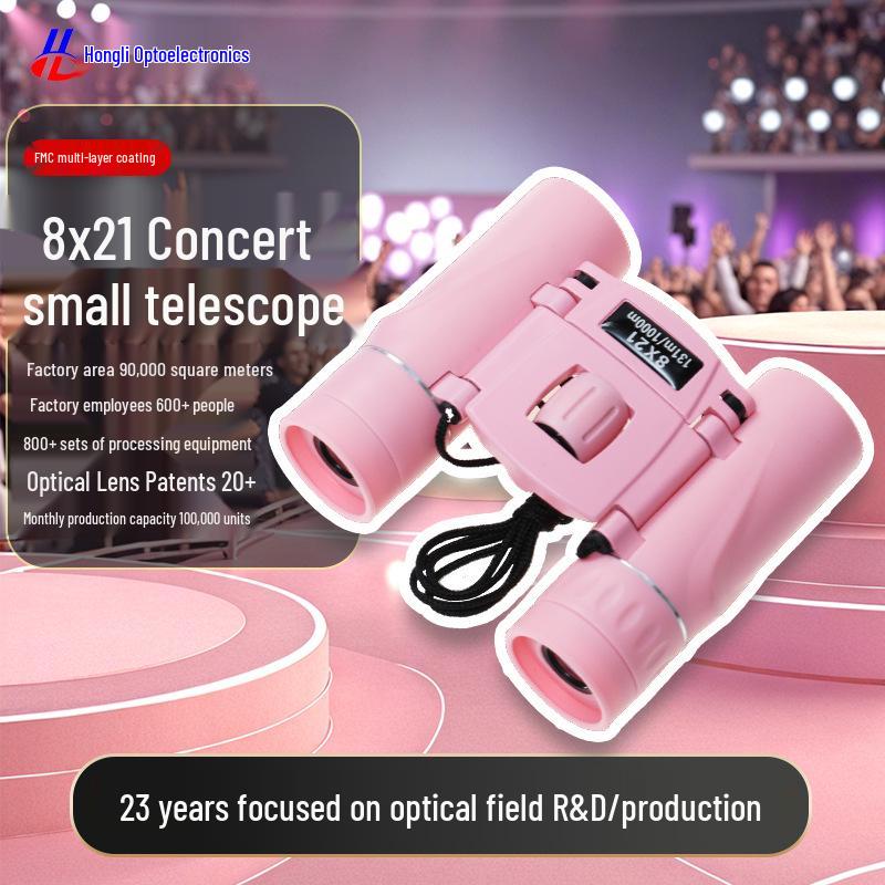 8x21 Kids' Portable Mini Binoculars with HD Green Film