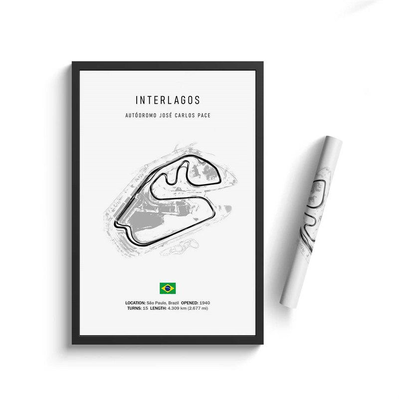 Формула 1 Имола Монако Трек Трек Холст Картина F1 Настенное Искусство Плакат на скандинавскую тему Эстетический Автоспорт Гонка Украшение Дома Картина