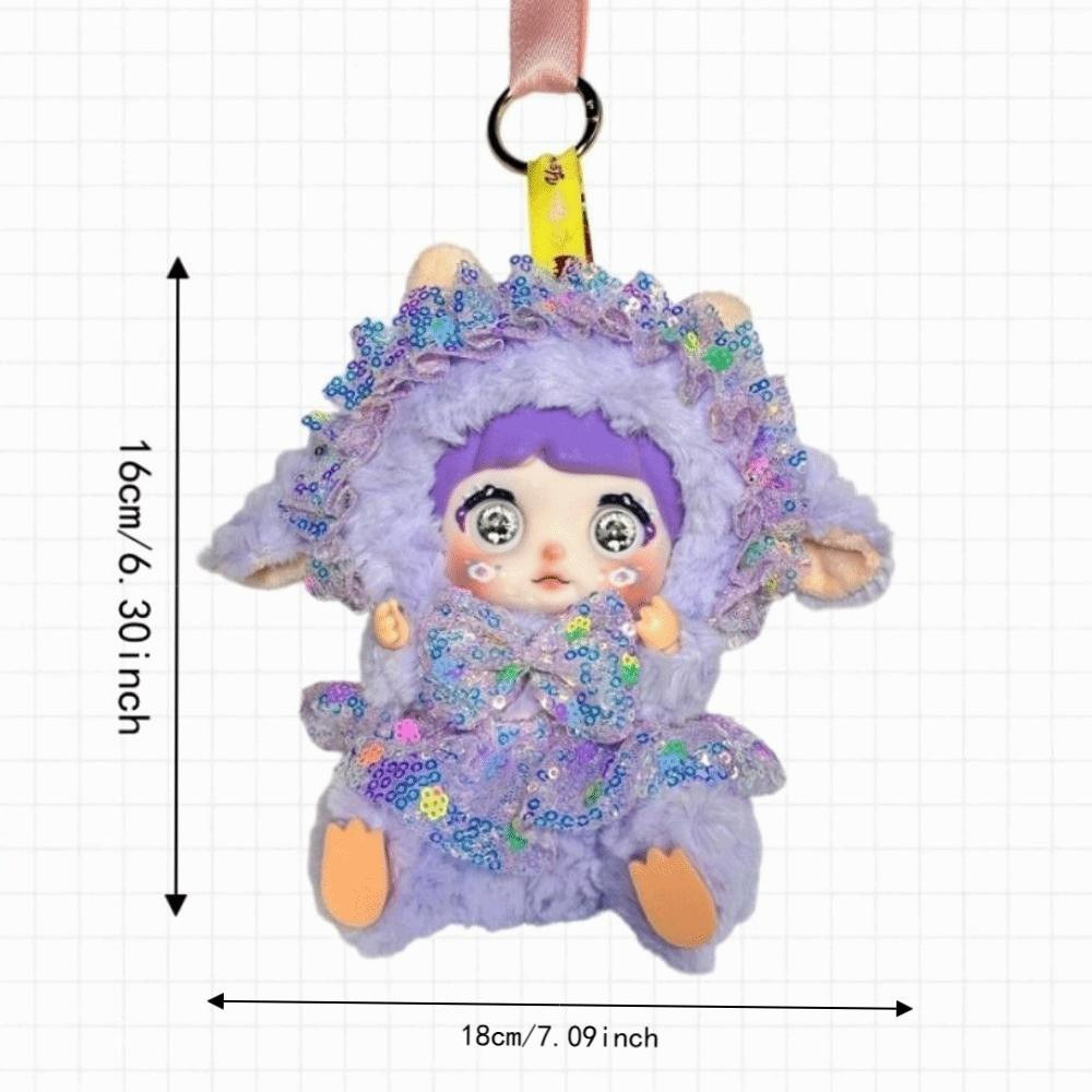 Sheep New Year Plush Lamb Pendant Shiny Sequined Lamb Plush Toy Delicate Bag Charms Key Decor