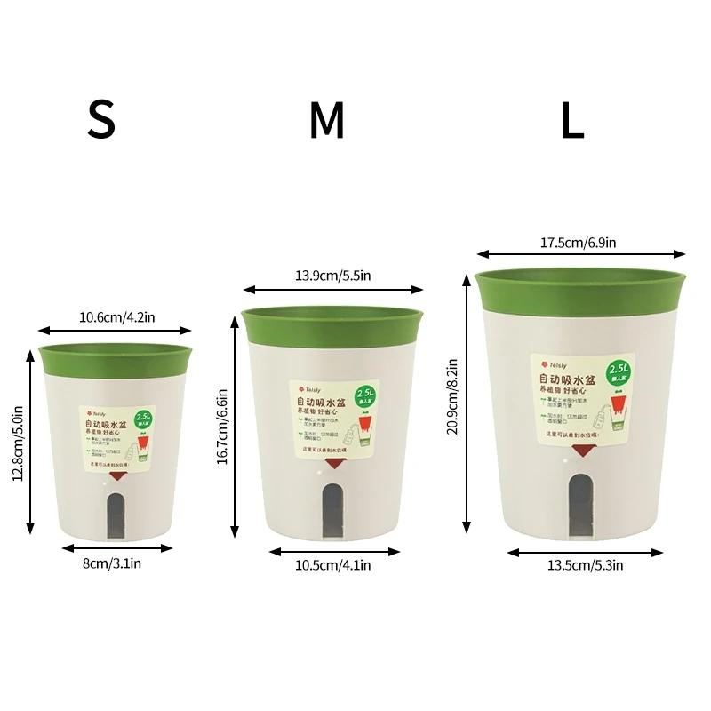 Ленивый гидропонный цветочный горшок, впитывающий воду цветочный горшок, суккулентный горшок, пластиковый самополивающийся горшок, декоративный горшок для гостиной