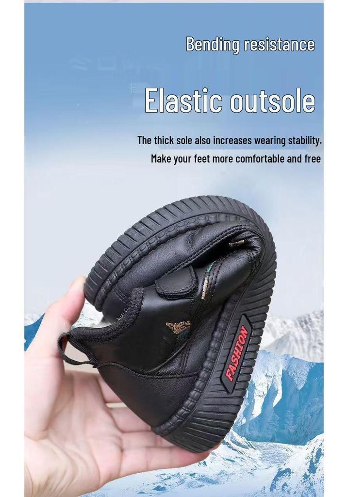 2025 Beijing Women's Non-Slip Winter Cotton Snow Boots with Velvet High Heel