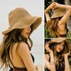 Соломенная шляпа с защитой от ультрафиолета, плетеная солнцезащитная кепка, модная пляжная шляпа для путешествий на свежем воздухе, модный образ