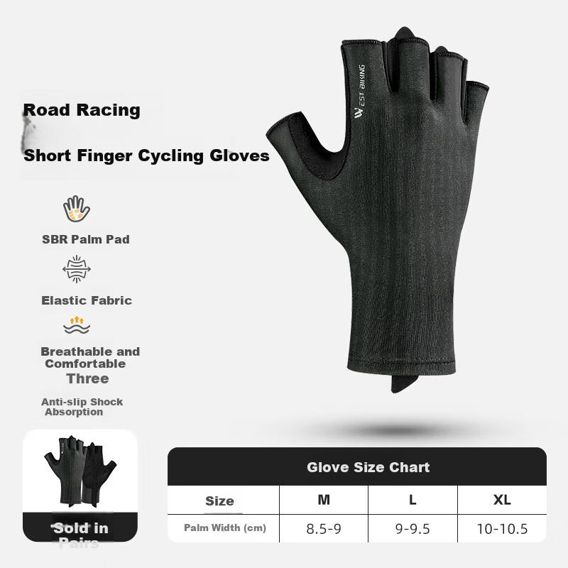 WestBiking Cycling Gloves Half Finger Bicycle Fingerless Gloves for Men And Women, Spring Summer Anti-Slip Shock-Absorbing Breathable Cycling Gear