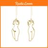 Face Unique Alloy Outline Drop Earrings For Women 2021 Summer Collection