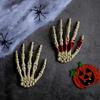 Halloween Spirit Skeleton Hands Realistic Plastic Scary Skeleton Hand Witch Skull Skeleton Hands for Haunted House Decors