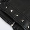 BITCED Rivet Fashion Стойка Кожаная Куртка Однотонная Повседневная Куртка для Женщин Весна/Осень Верхняя Одежда