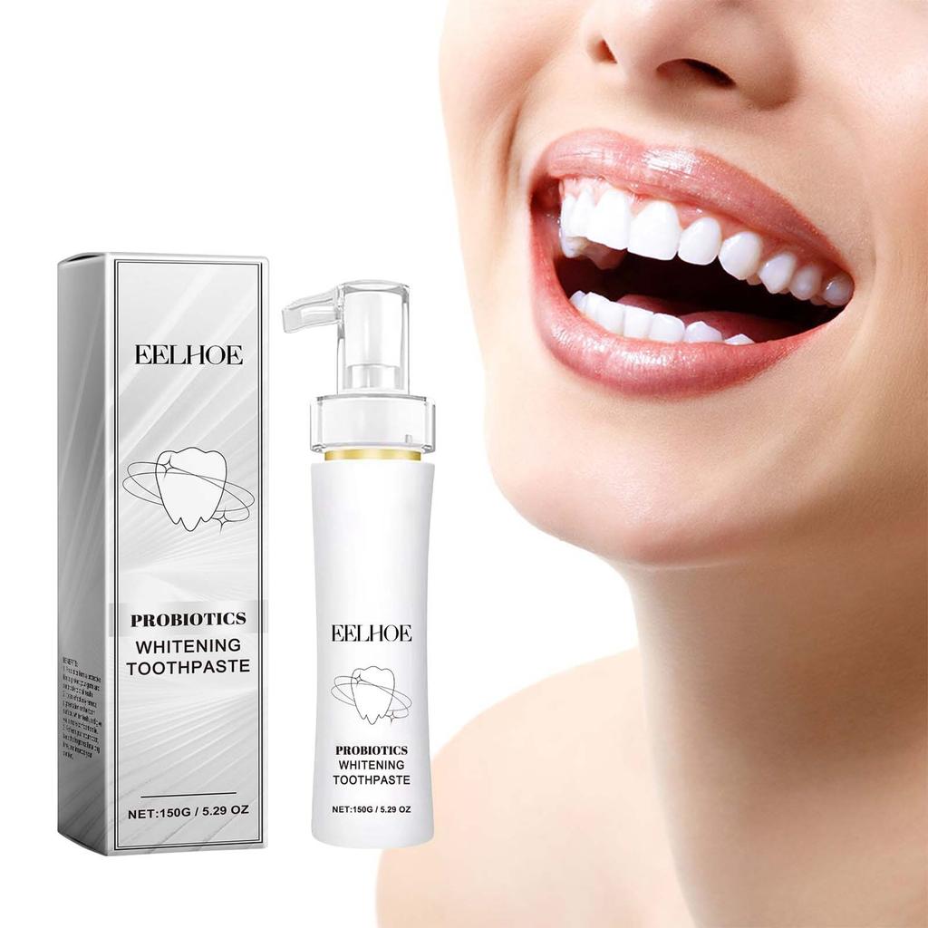 Eelhoe Teeth Cleansing Stains Removes Breath Freshen Teeth Whitening Mousse Oral Hygiene Mousse Foam Portable Travel Toothpaste 150ml
