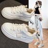 Кожаные белые туфли женские весенние новые универсальные повседневные туфли на платформе Ins Board Shoes модная обувь