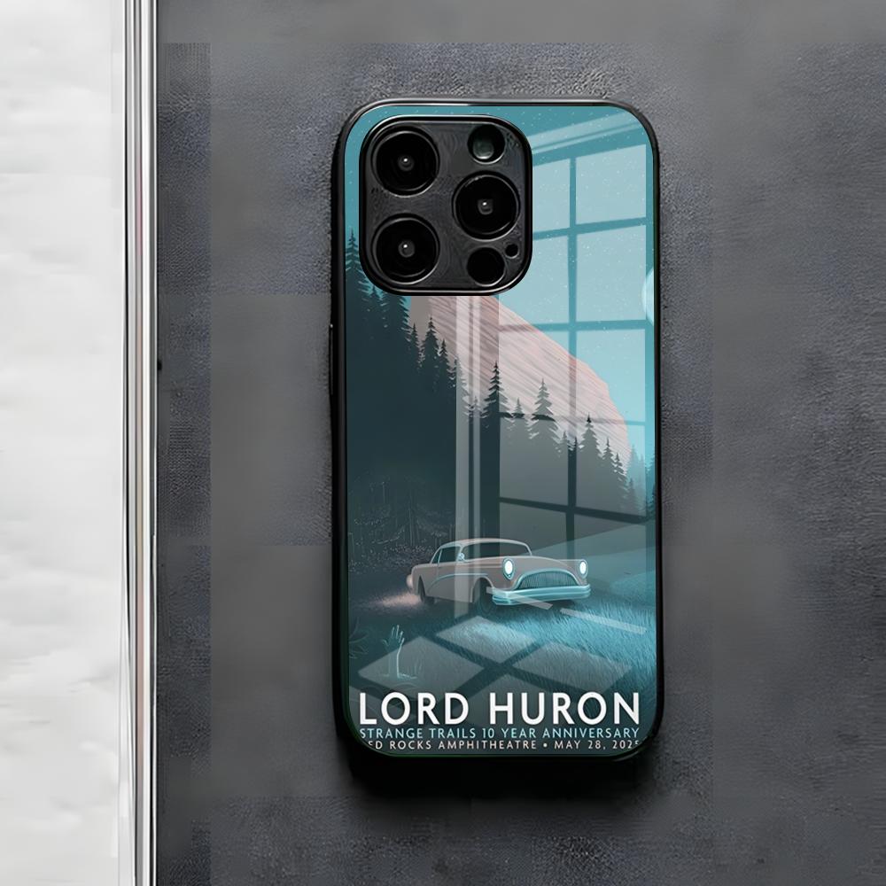 L-Lord H-Huron Band Phone Case For IPhone 17 Air 16 E Pro Max 15 14 13 Mini 12 Pro 11 Max Plus Black Glass Cover