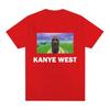 Футболка унисекс Lucu Kanye West Meme Grafis Pria Wanita в стиле хип-хоп Gaya Humor, винтажная футболка Lengan Pendek, уличная одежда