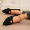Туфли на плоской подошве женские туфли с острым носком осенняя вязаная повседневная обувь 2024 модная прогулочная обувь уютное трендовое платье женские туфли