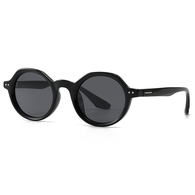 New Polarized Sunglasses Men's and Women's Round Frame Sunglasses Anti-UV Sunglasses