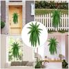 Artificial Boston Fern Fake Plastic Plants Greenery Decorations 18 Branches Faux Ferns For Outdoor Garden Decor Waterproof