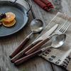 Столовые приборы из нержавеющей стали 304 с ручкой из грецкого ореха, утолщенные бытовые приборы для западной кухни в ретро-стиле с матовой отделкой, нож для стейка, вилка, ложка, десертная ложка