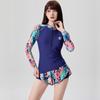 Женский купальник 2026 года с длинным рукавом, разрезом, защитой от солнца, для горячих источников и курортов