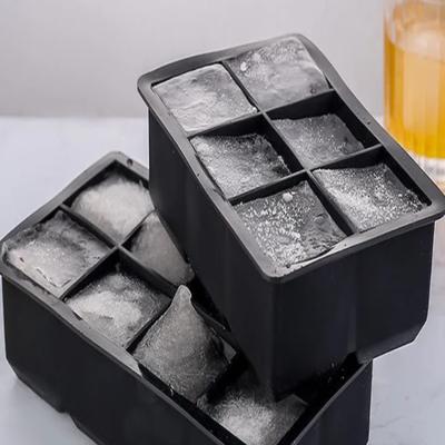 Силиконовые формы для кубиков льда, многоразовые, квадратные, большого размера, со съемными крышками, штабелируемые, для морозильной камеры, для виски