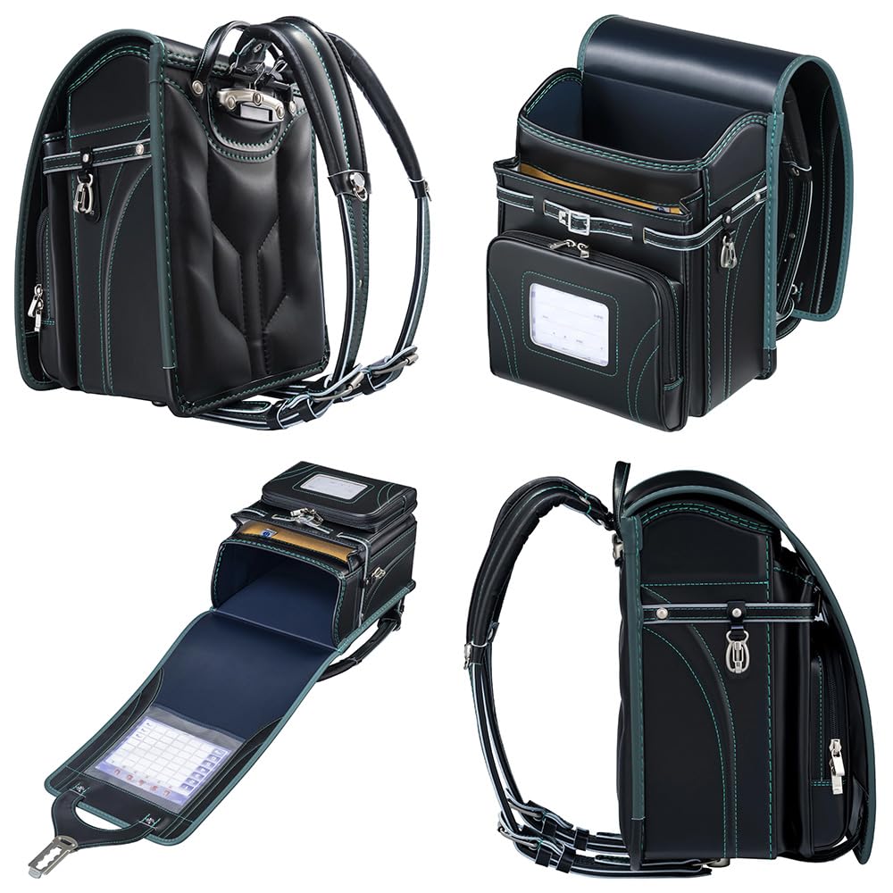 School Official Good Boy Made in Japan with a Clarino Popular A4 Tablet Large Capacity Black and shoulder strain by approximately for a lighter and