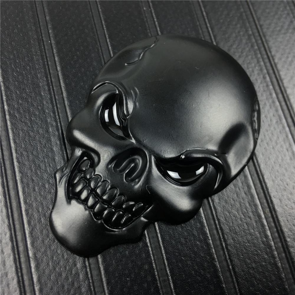 Для мотоцикла Harley Yamaha Honda Suzuki Kawasaki Универсальный 3D металлический череп скелет автомобиля мото наклейка наклейки эмблема