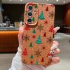 Чехол для Samsung Galaxy S25 S24 FE S23 Ultra A56 A16 A17 A36 A26 A55 A15 A25 A54 5G S25 S24 S22 Ultra S23 FE Мягкий ТПУ Чехол для телефона Чехол с рождественской елкой