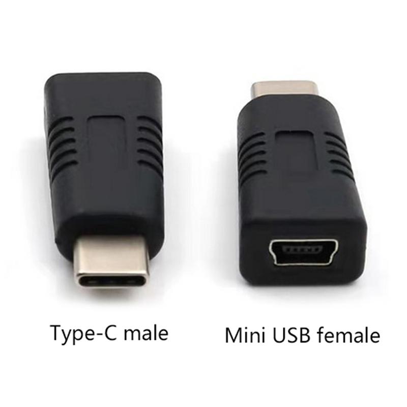 Mini Usb Female To Type C Male Adapter Mini T Type Female To Data Cable Charger Adapter