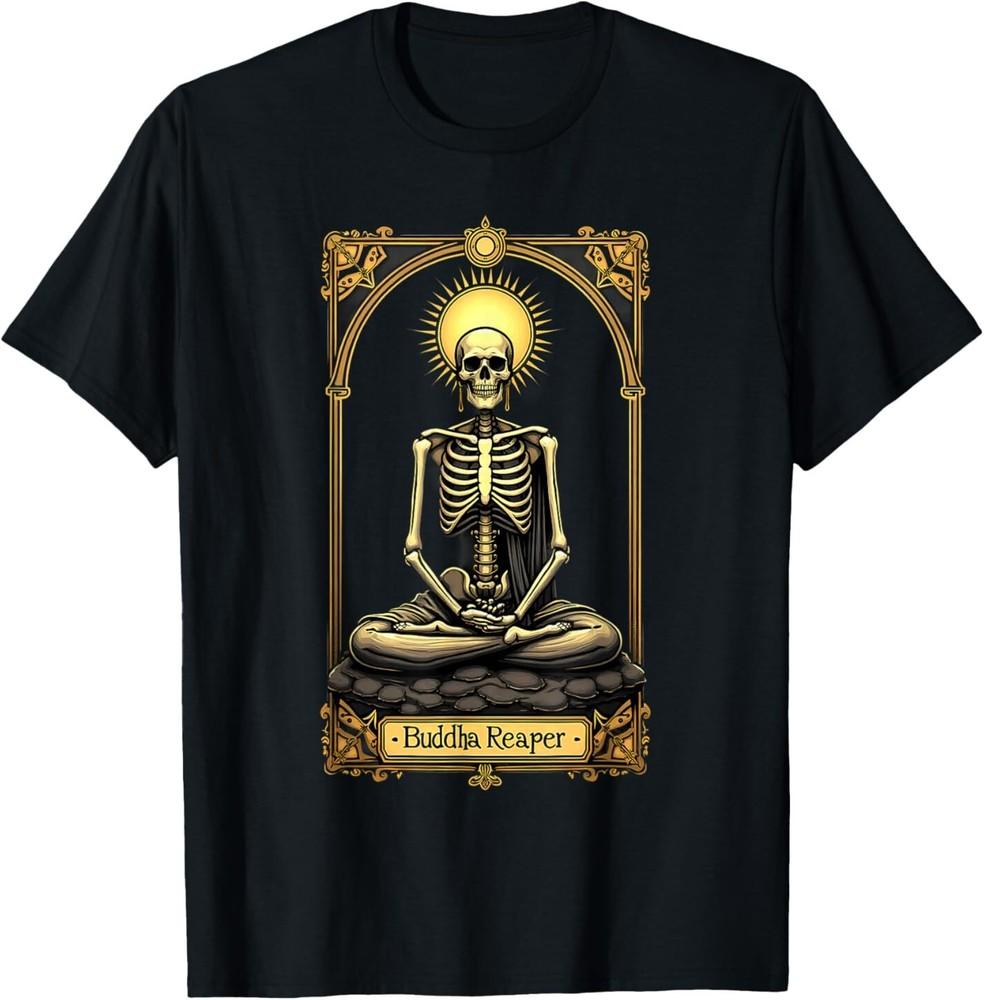 NEW Halloween Skeleton Buddha Design Best Gift Idea Tee Unisex T-Shirt