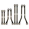 INJORA 42g Black Coating Brass High Clearance Chassis Links Set for 1/18 RC Crawler TRX4M Defender Bronco Upgrade Parts (4M-45)