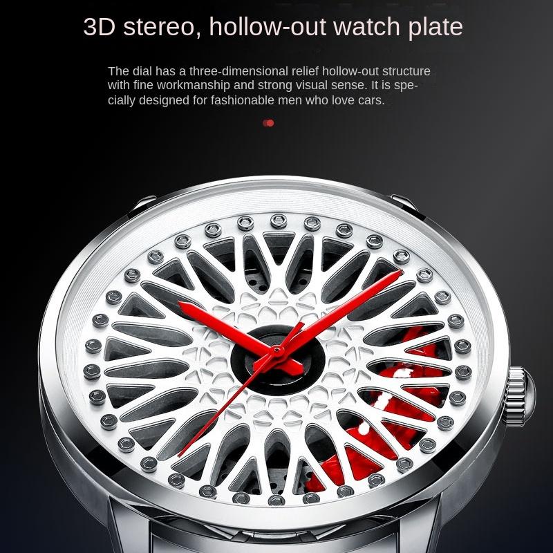 Мужские часы SVJ, оригинальный суппорт с трехмерным полым дизайном, модифицированная ступица автомобильного колеса, мужские часы