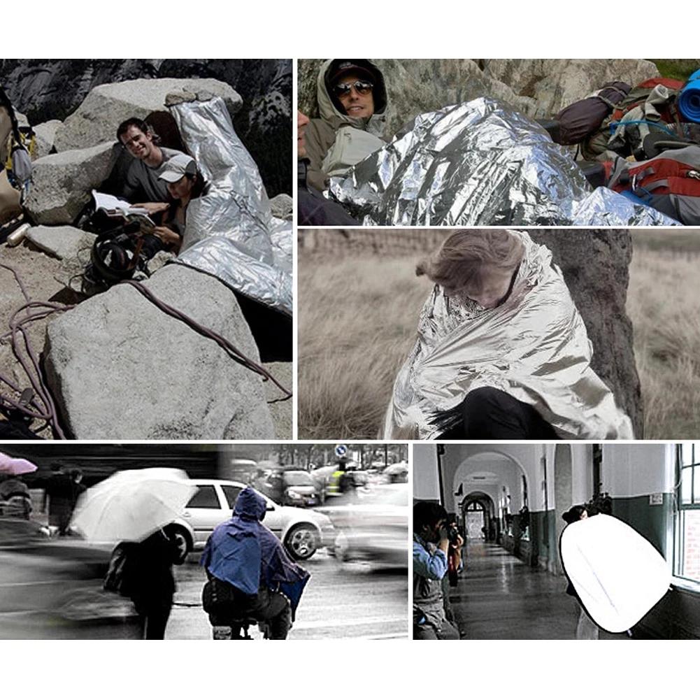 5-30 шт., одеяло для выживания в чрезвычайных ситуациях, аптечка первой помощи, водостойкая водонепроницаемая фольга, термоодеяло для кемпинга, военное одеяло, хит продаж