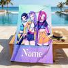 Personalized Name Huntrix Name Stylish Digital Printing Beach Towel Quick‑Drying Absorbent Blanket for Beach Pool Gym Travel
