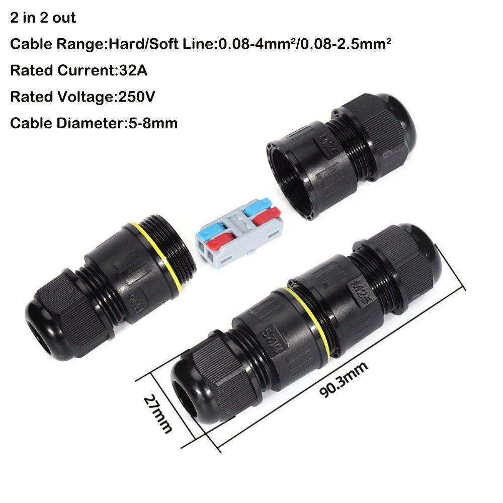 Водонепроницаемый быстрый проводной соединитель IP68 Прямая электрическая клеммная колодка Кабельный соединитель Уличный