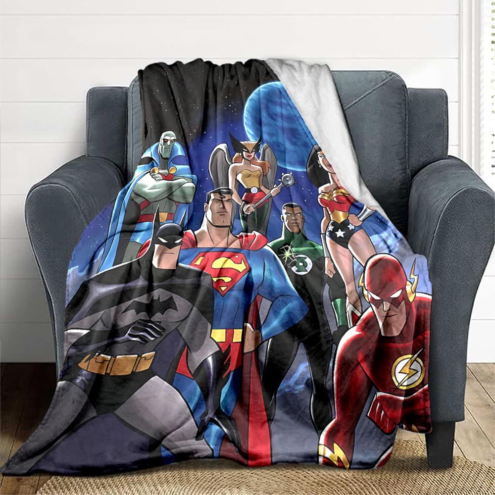 1pc Superhero, Justice League Blanket Polyester Fiber, All Season Comfort for Sofa, Bed, Office, Car, Camping Ideal Home Decor & Gift, Office Comfort